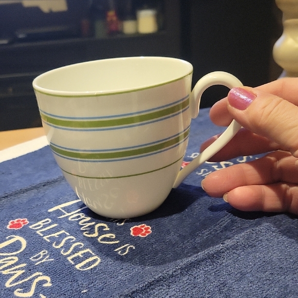 kate spade | Dining | Kate Spade Green And Blue Ceramic Mug | Poshmark